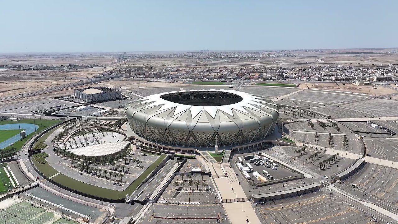 لقطة جوية لملعب من فيديو كأس آسيا